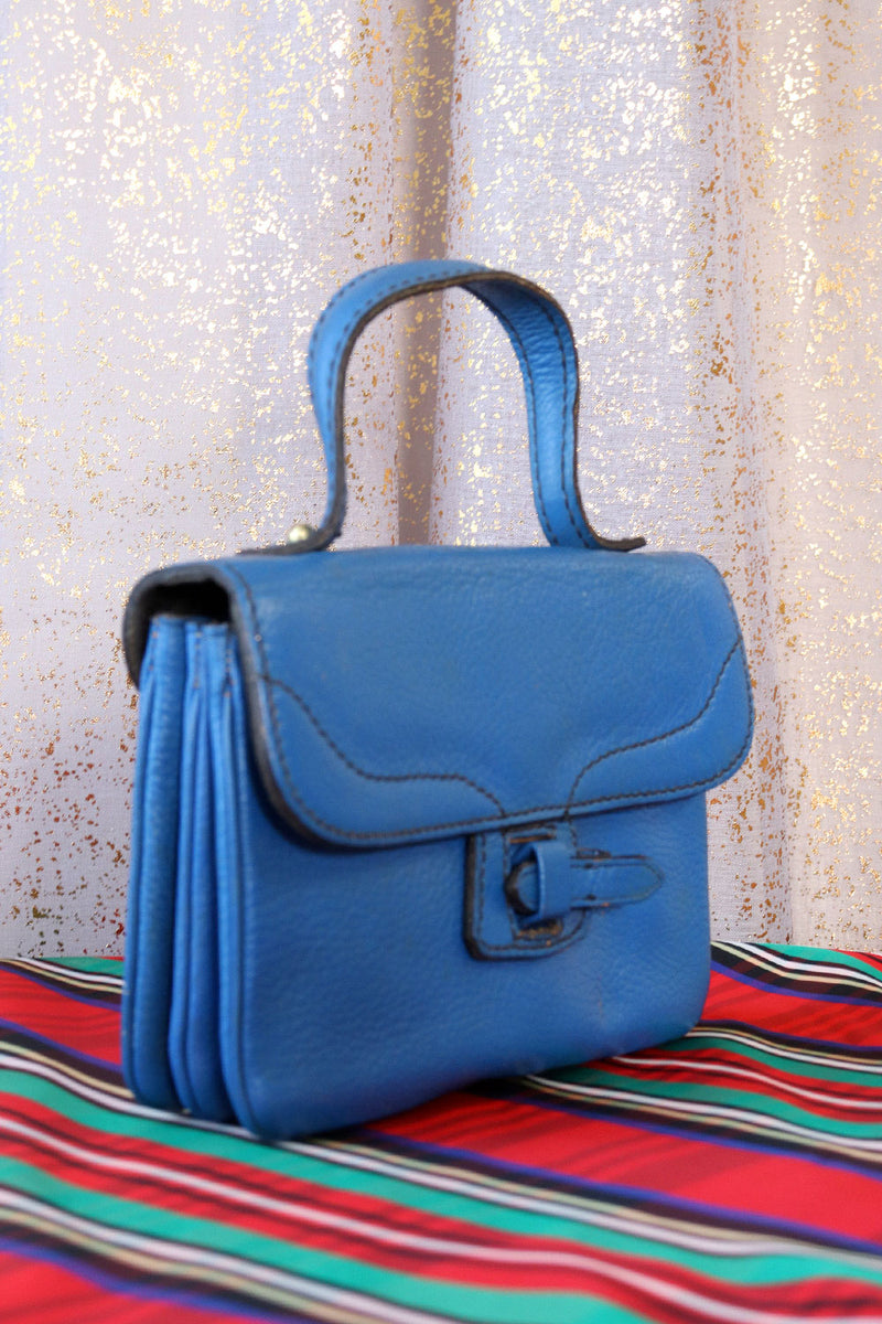 Azure Leather Handbag