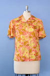 Sunset Silk Paisley Buttondown S/M