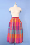 Sunset Plaid Pocket Midi M/L