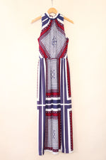 Mediterranean Geometric Maxi Dress M-M/L