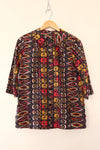 Midcentury Earthy Batik Top M