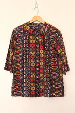 Midcentury Earthy Batik Top M