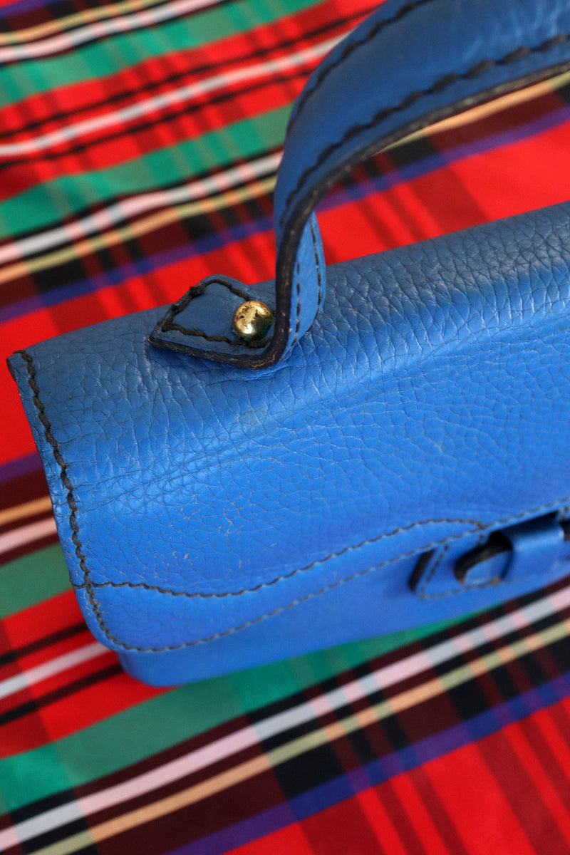 Azure Leather Handbag