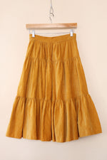 Mustard Corduroy Peasant Skirt XS/S