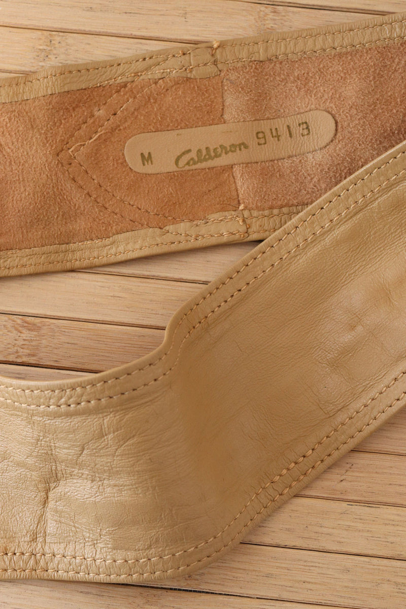 Calderon Tan Leather Tie Belt