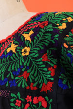 Colorful Floral Embroidered Dress L