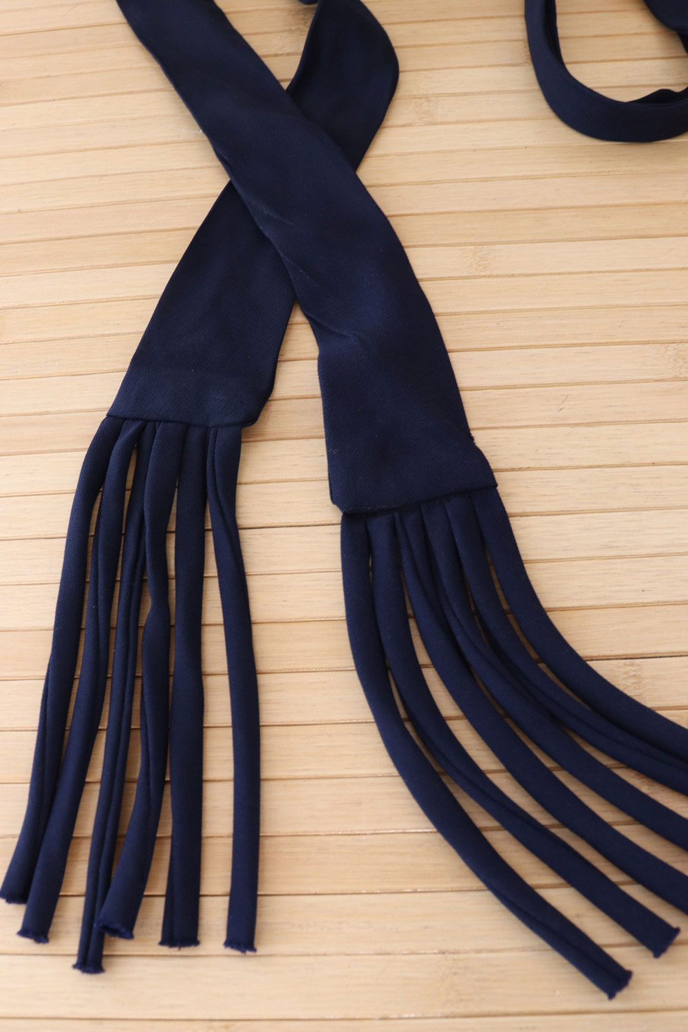 Midnight Fringe Sash Belt