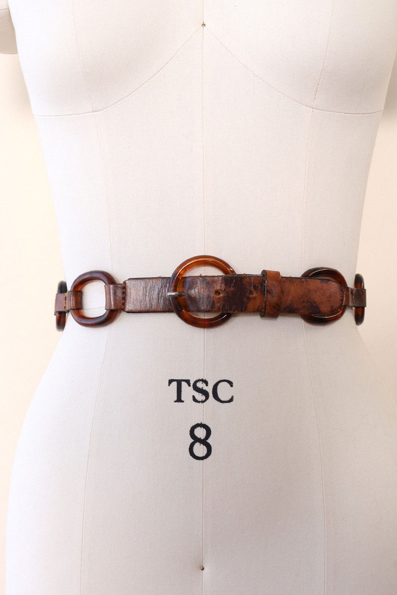 1970s Tortoiseshell Ring Belt