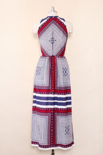 Mediterranean Geometric Maxi Dress M-M/L