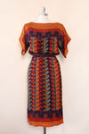 Umi Southwestern Geometric Silk Dress S/M