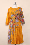 Marigold Floral Midi Dress L