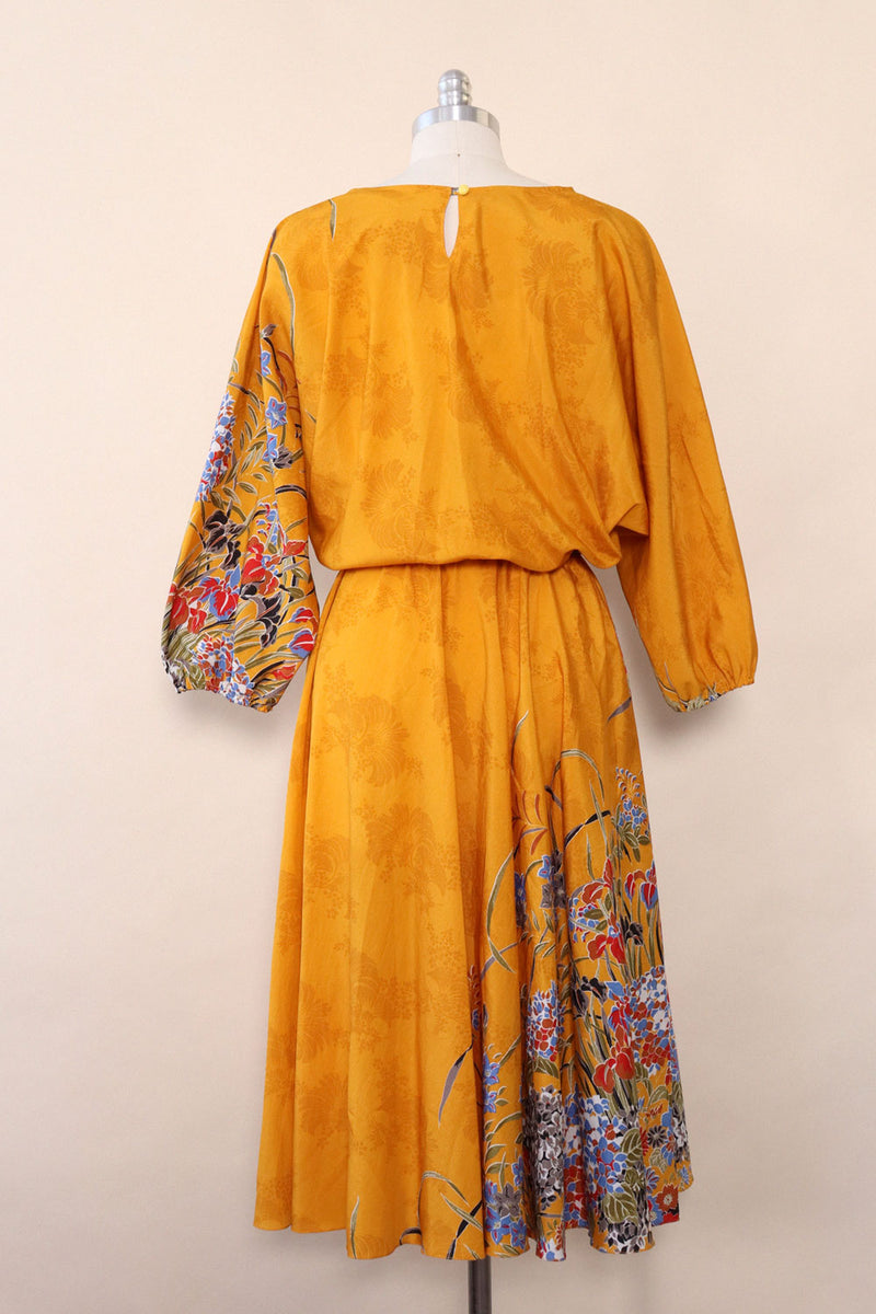 Marigold Floral Midi Dress L