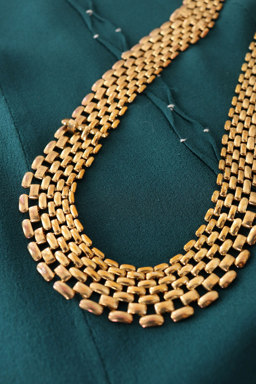 Wavy Goldtone Chain Necklace