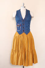 Mustard Corduroy Peasant Skirt XS/S