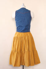 Mustard Corduroy Peasant Skirt XS/S