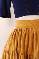 Mustard Corduroy Peasant Skirt XS/S