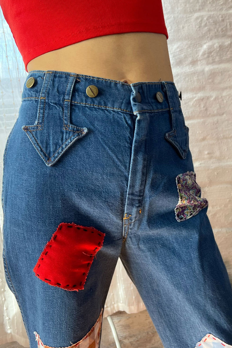 Patched Up Denim Flares S