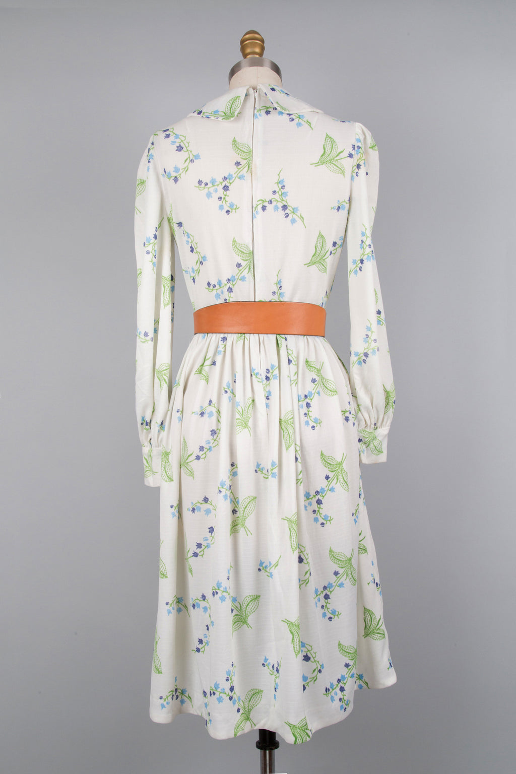 70s Ivory Wildflower Dress S