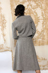 Lanz Soft Gray Skirt Suit XS/S