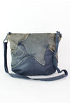 vintage blue leather purse