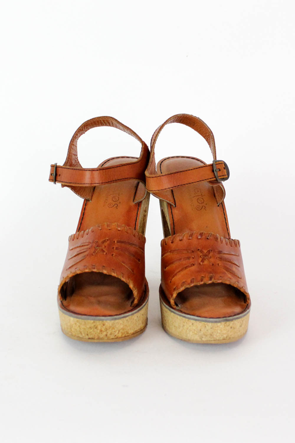 70s Cork Platform Heels 8.5