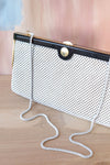 White Metal Mesh Snake Chain Bag