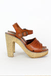 70s Cork Platform Heels 8.5