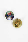 Butterfly Cloisonne Clip Earrings