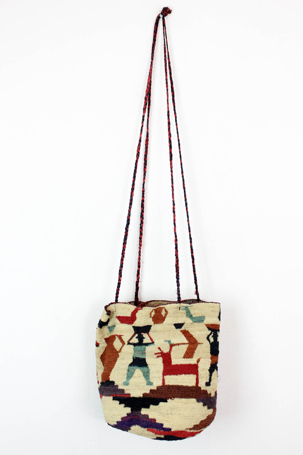 Folk Art Woven Bucket Bag