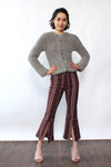 1940s Stone Bouclé Sweater Jacket XS