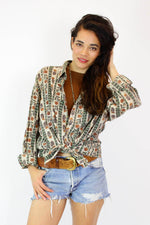 Anokhi Block Print Boyfriend Shirt