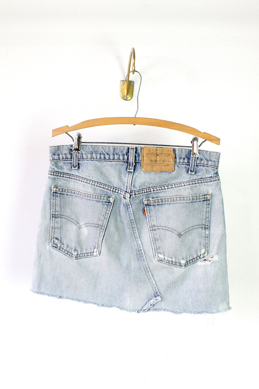 Denim Cutoff Skirt M