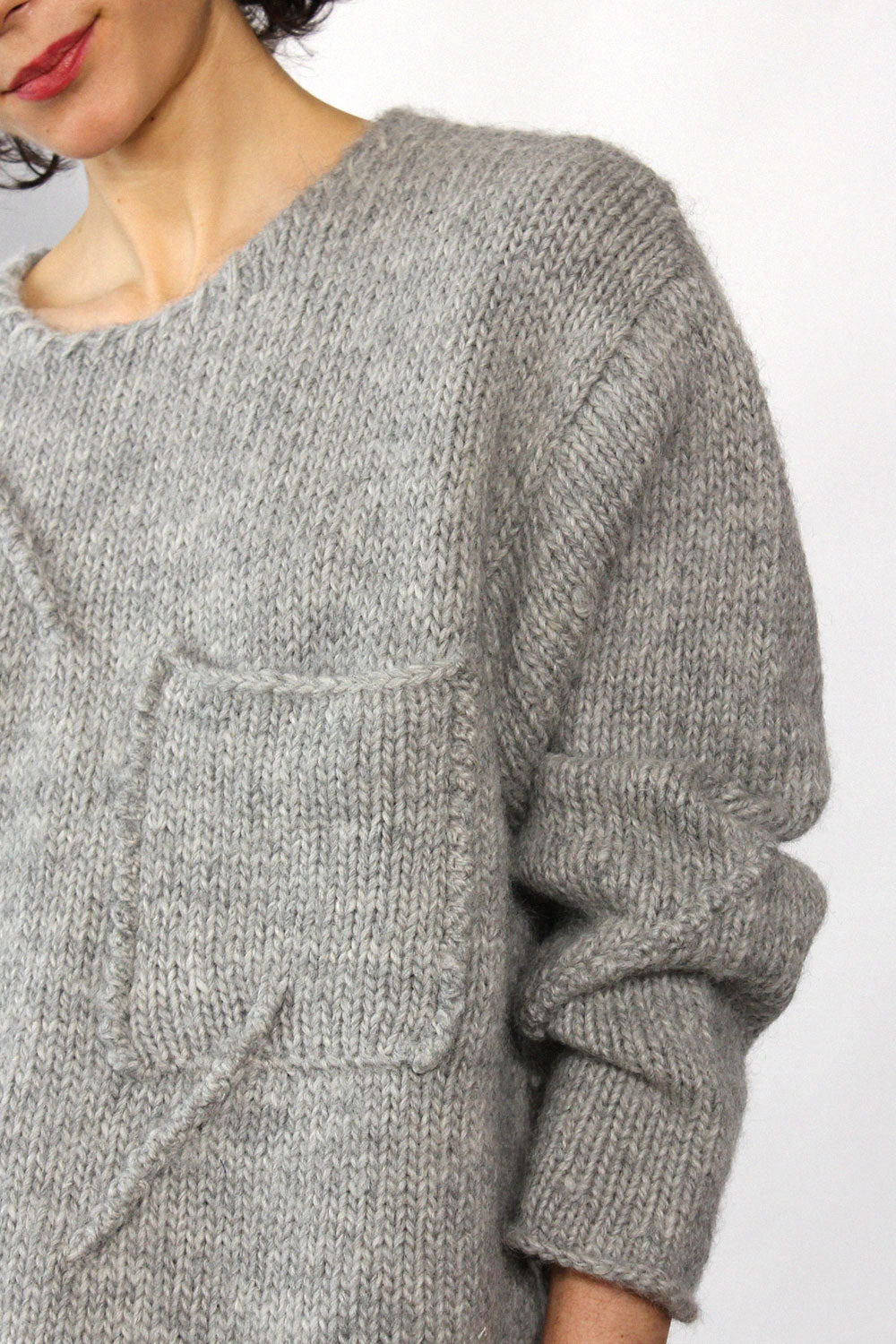 Boxy Pebble Wool Sweater S-L