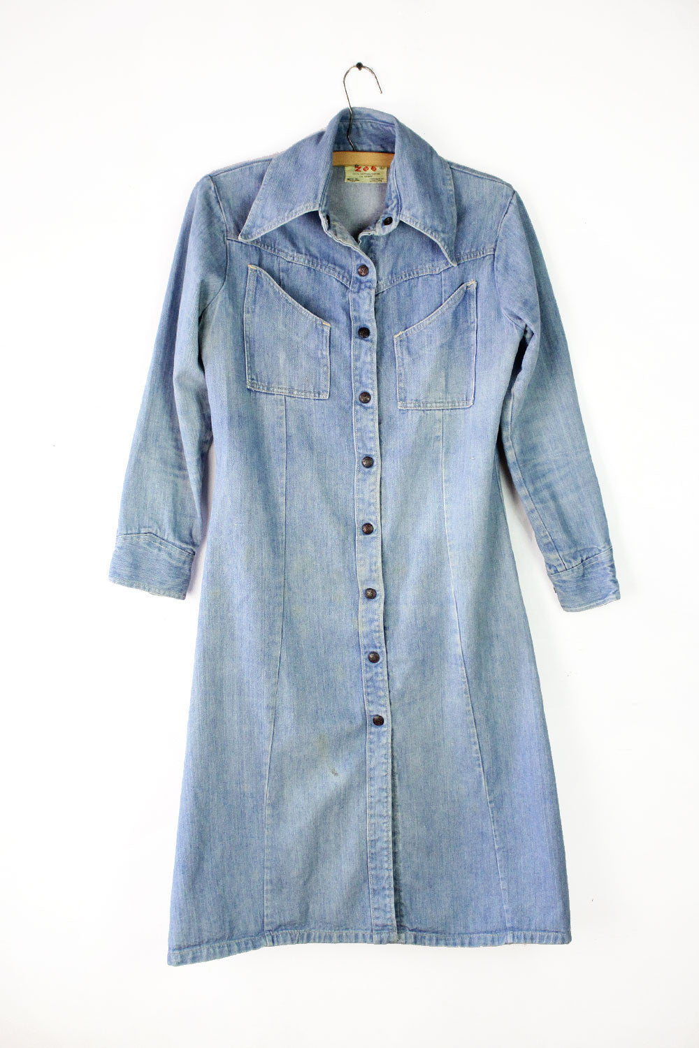 70s Zee Denim Shirtdress M/L