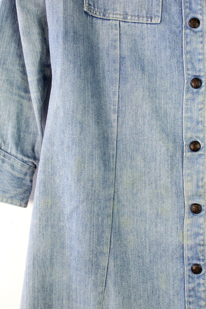 70s Zee Denim Shirtdress M/L