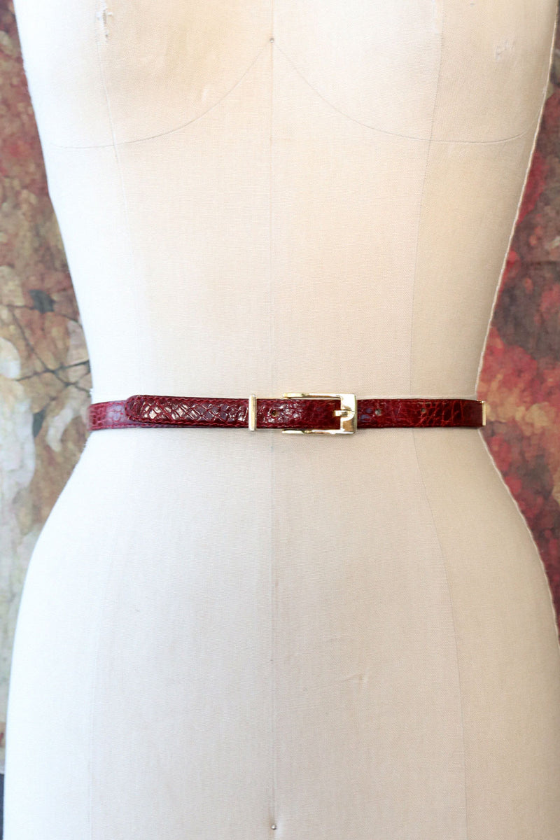 Crocodile Hook Skinny Belt