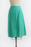 Moss Green Wrap Skirt S/M