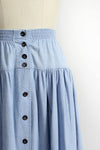 Chambray Fleur Skirt XS