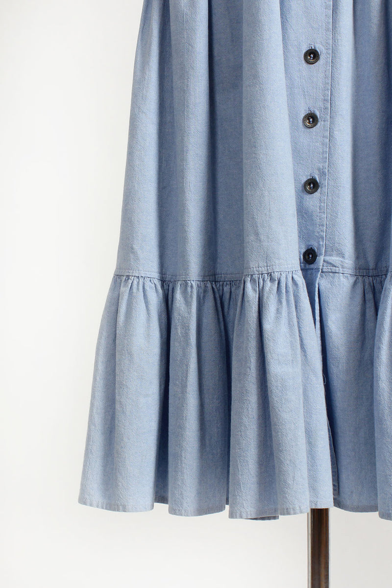 Chambray Fleur Skirt XS