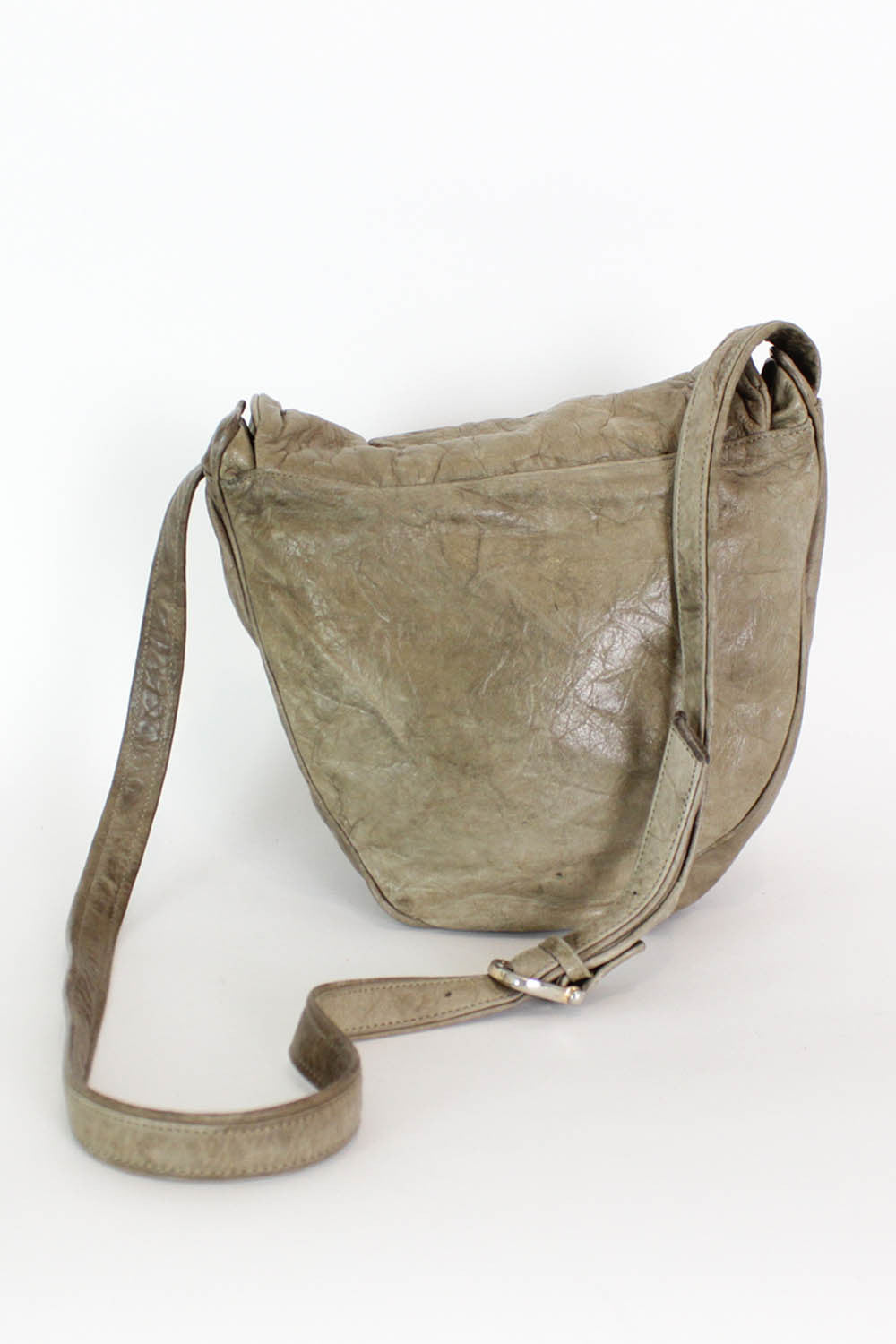 Brie! Crinkle Leather Crossbody Bag