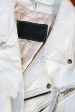 Bone White Moto Jacket L