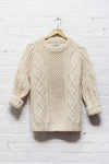 Irish Wool Handknit Sweater S/M