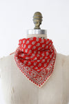 Canary Red Block Print Kerchief