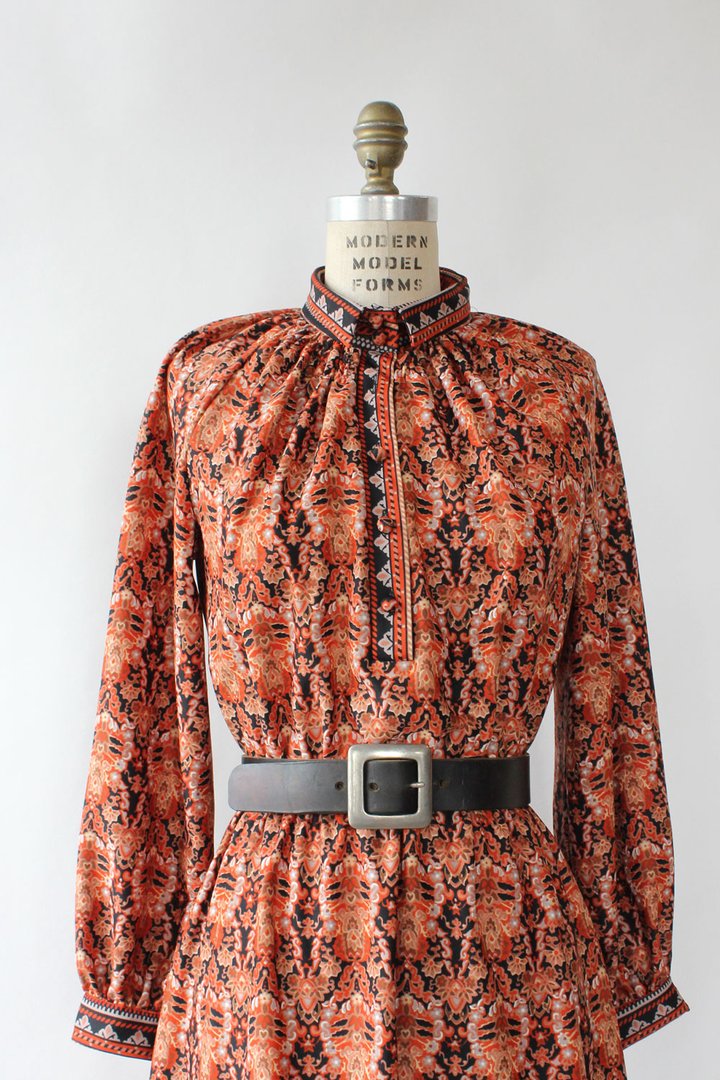 Francis Rust Floral Dress M