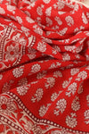 Canary Red Block Print Kerchief