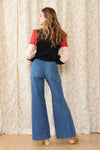 Brass Zip Flare Jeans XS/S