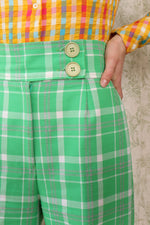 Clover Green Plaid Bells L