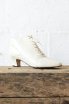 Ivory Lace Up Booties 8