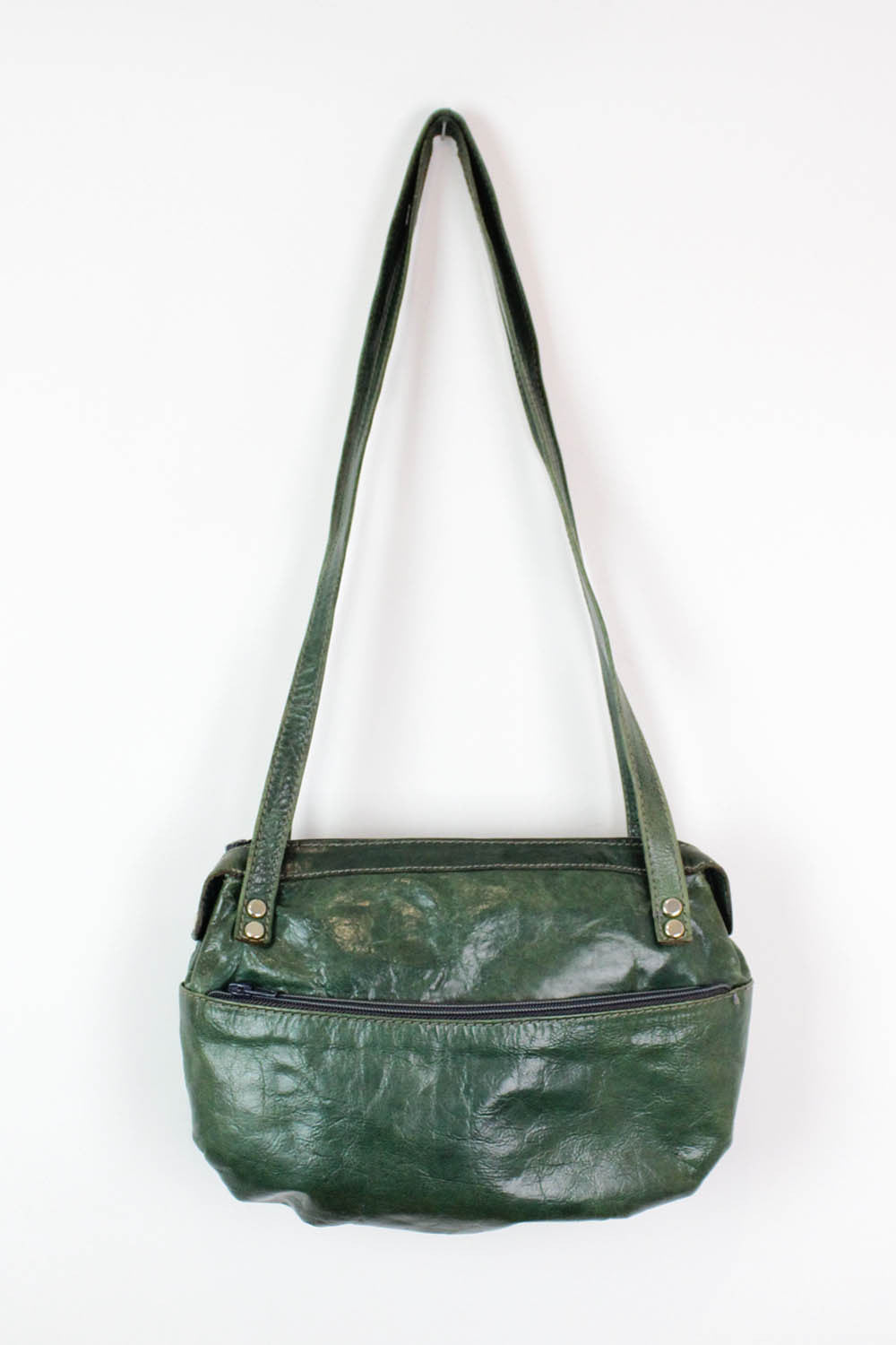 Sale / Slouchy Green Leather Tote