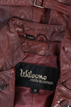 Merlot Leather Crop Jacket M